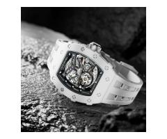 Tsarbomba Elemental Series-Ceramic Automatic Watch TB8208C White Black