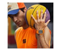 Tsarbomba Atomic-Interchangeable Calendar Watch Fluororubber Orange