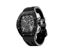 Tsarbomba Atomic-Interchangeable Calendar Watch Stainless Steel Black